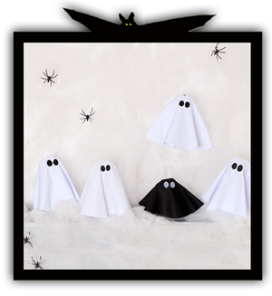 basteln für Halloween - Bastelidee: Papiergeister basteln