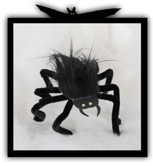 Basteln für Halloween - Bastelidee: Spinnen aus Pfeiffenreiniger basteln