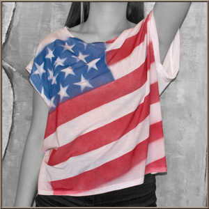T-Shirt Amerikanische Flagge