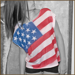 T-Shirt amerikanische Flagge